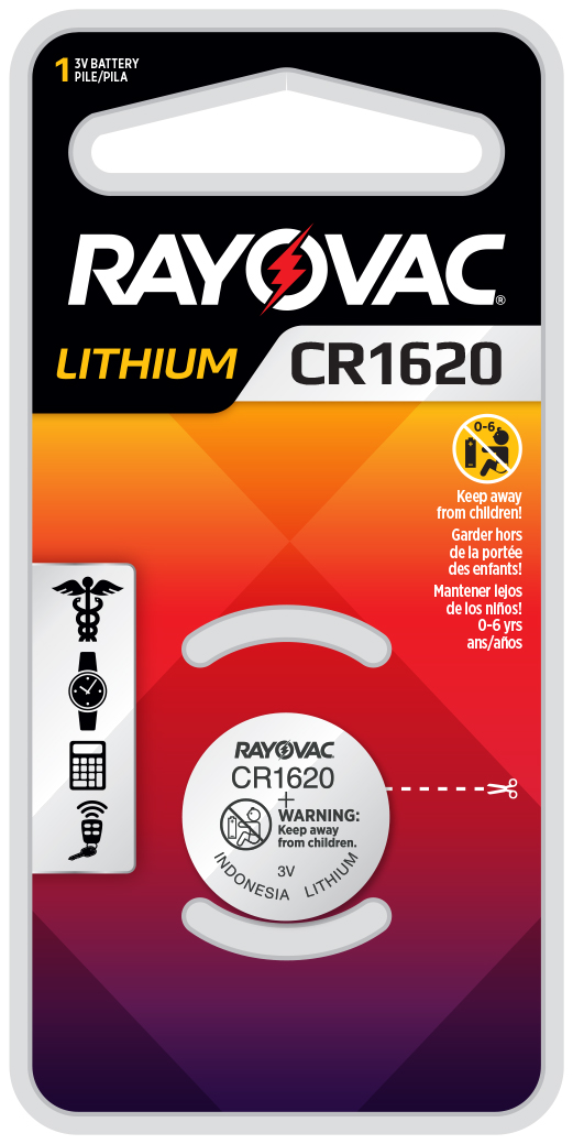 CR1620 RAY 3V WATCH/ELECT BATT